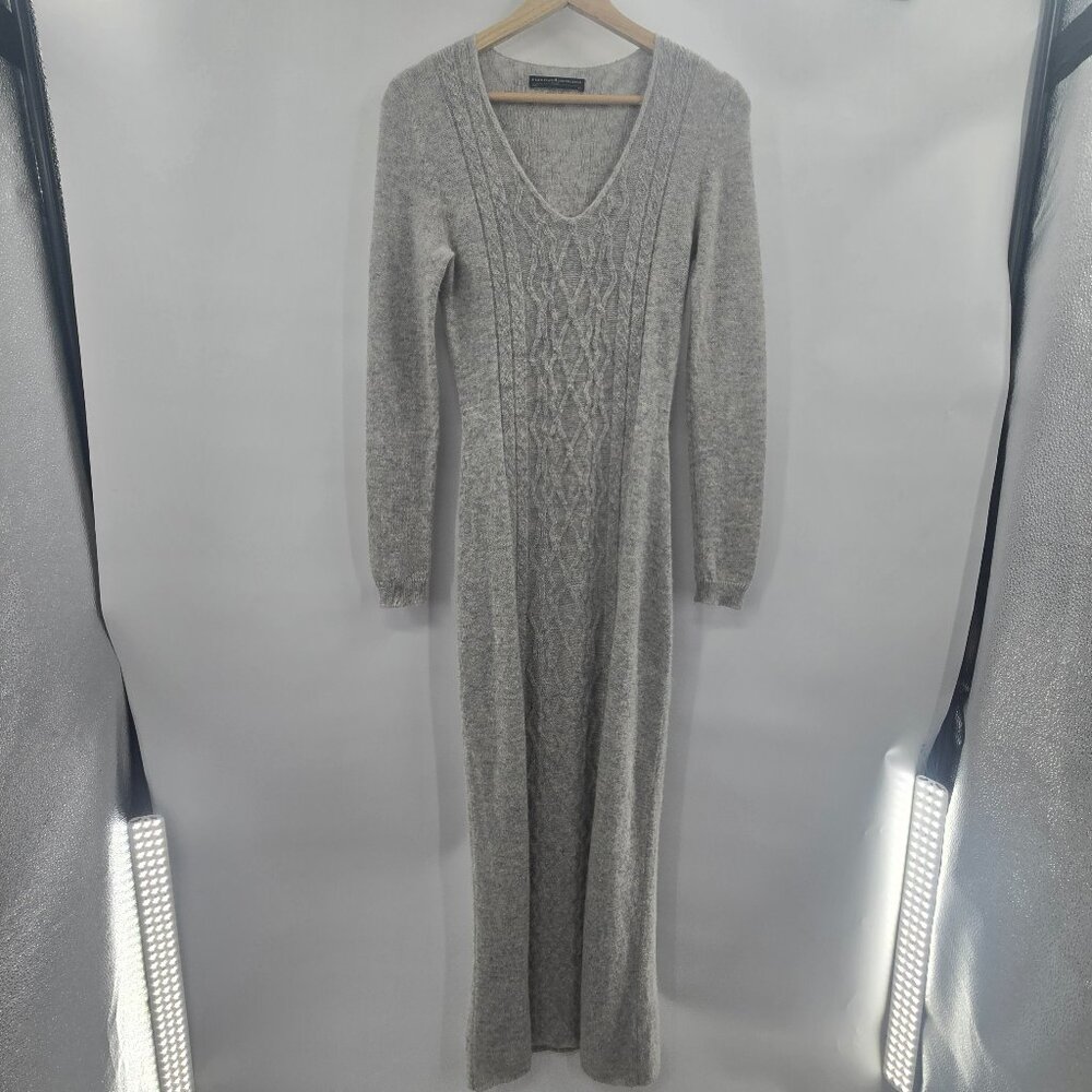 Peruvian Connection Peru Gray Elspeth Royal Alpaca Maxi Dress Size XS FLAWS - Picture 2 of 14